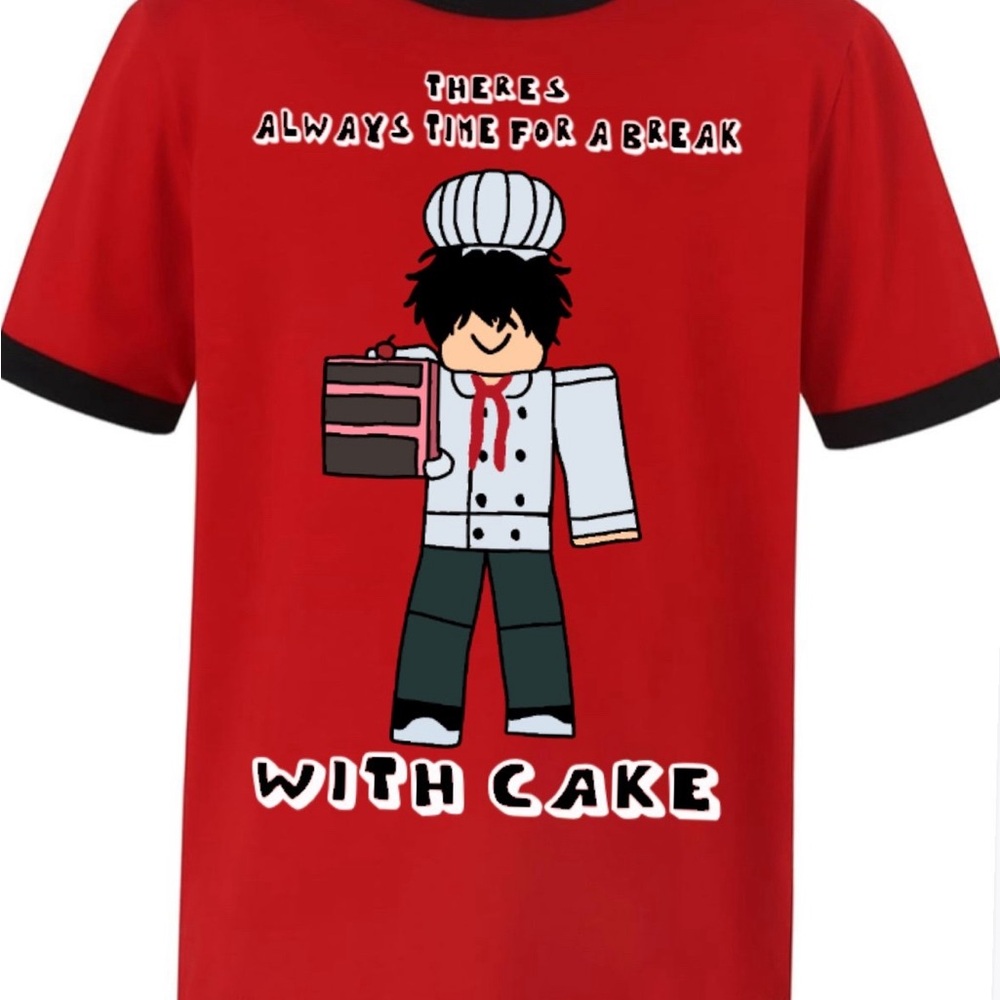 Roblox Red Ringer Shirt Cake Kids